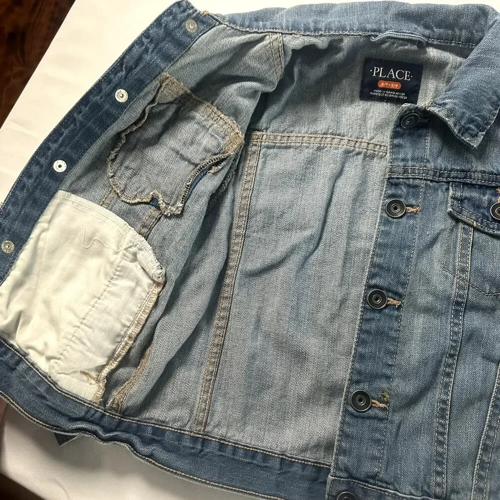 The Children's Place Button Up Jean Jacket Sz S/P 5-6y